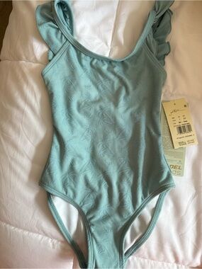 Gottex Kids swimsuit Palm Party Textured Square Neck Ruffle size 3T